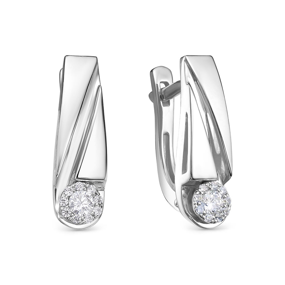 Серьги с бриллиантом 5-5482-103ИНВ-2Б