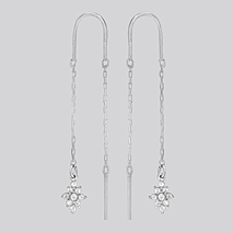 Серьги продежки из серебра SOKOLOV 94020562