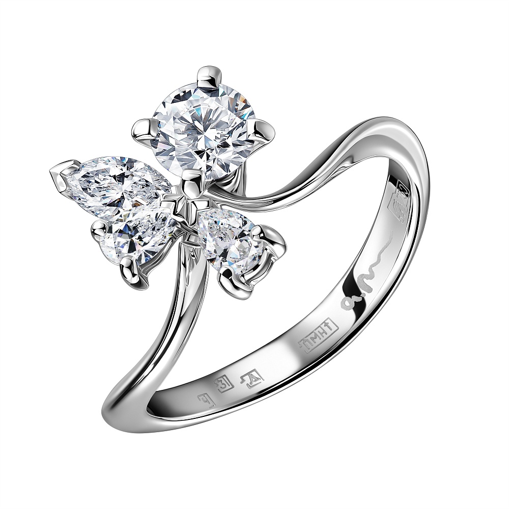 Кольцо с бриллиантом Арт-Модерн 010250