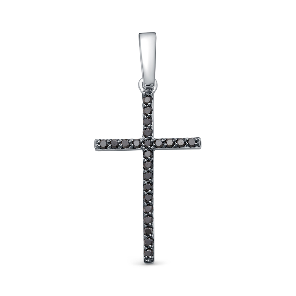 Подвеска крест с бриллиантом ЛЕТО 499-32041