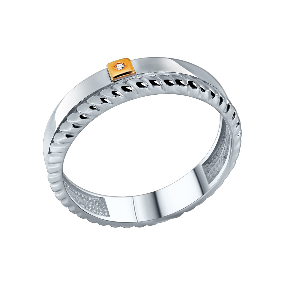 Кольцо из серебра АЛЬКОР 01-3954/000Б-00