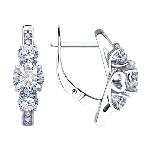 Серьги из серебра SOKOLOV 94-120-02151-1