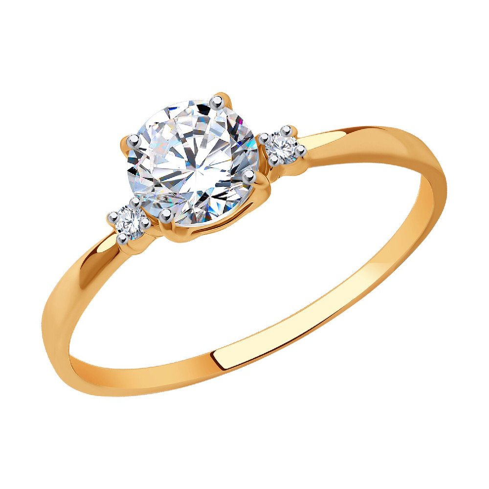 Кольцо помолвочное из золота SOKOLOV 019034