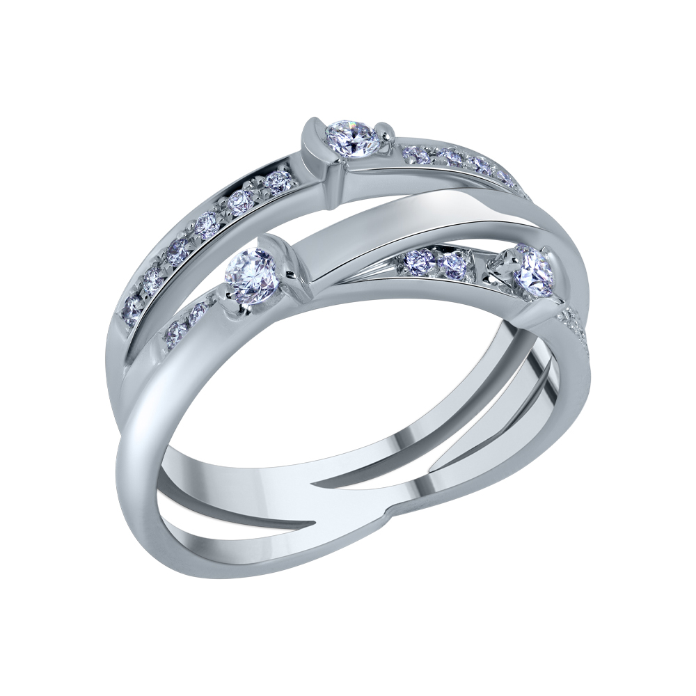 Кольцо с бриллиантом Арт-Модерн 010283