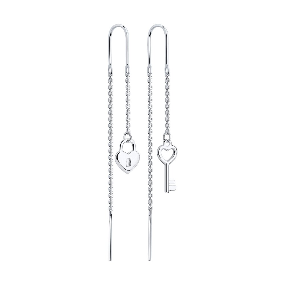 Серьги продежки из серебра SOKOLOV 94-123-01498-1