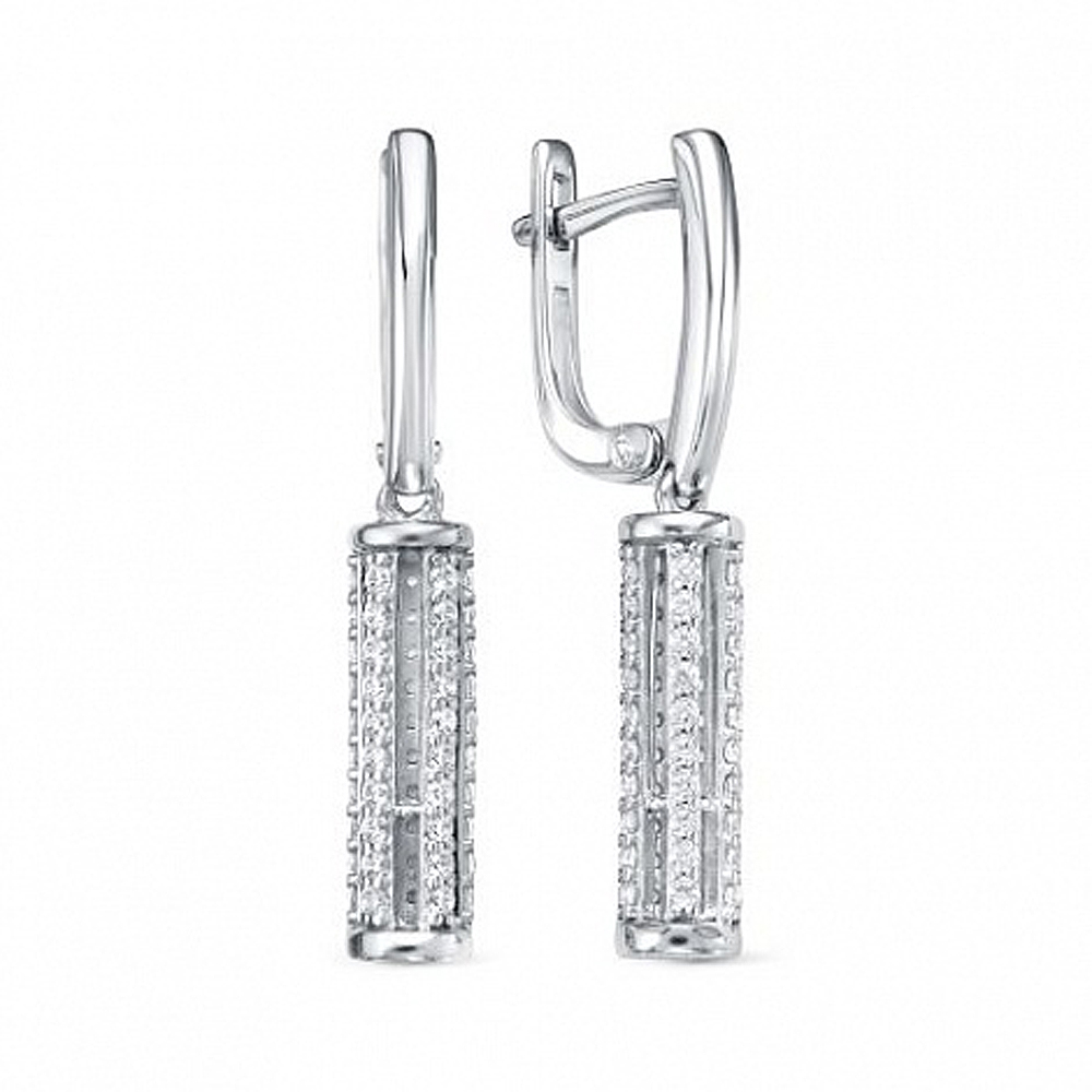Серьги из серебра АЛЬКОР 02-1640/00КЦ-00