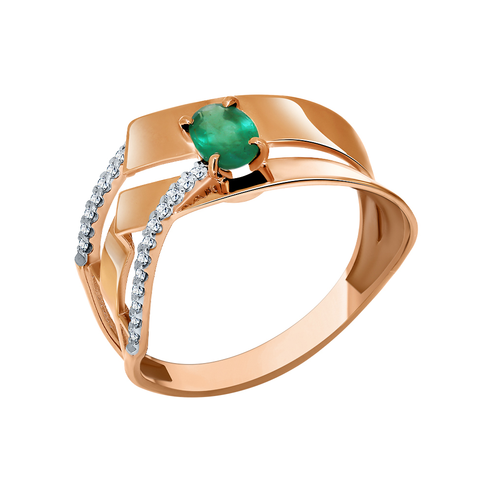 Кольцо с бриллиантом АЛЕКСАНДРА 2012285 №22 4