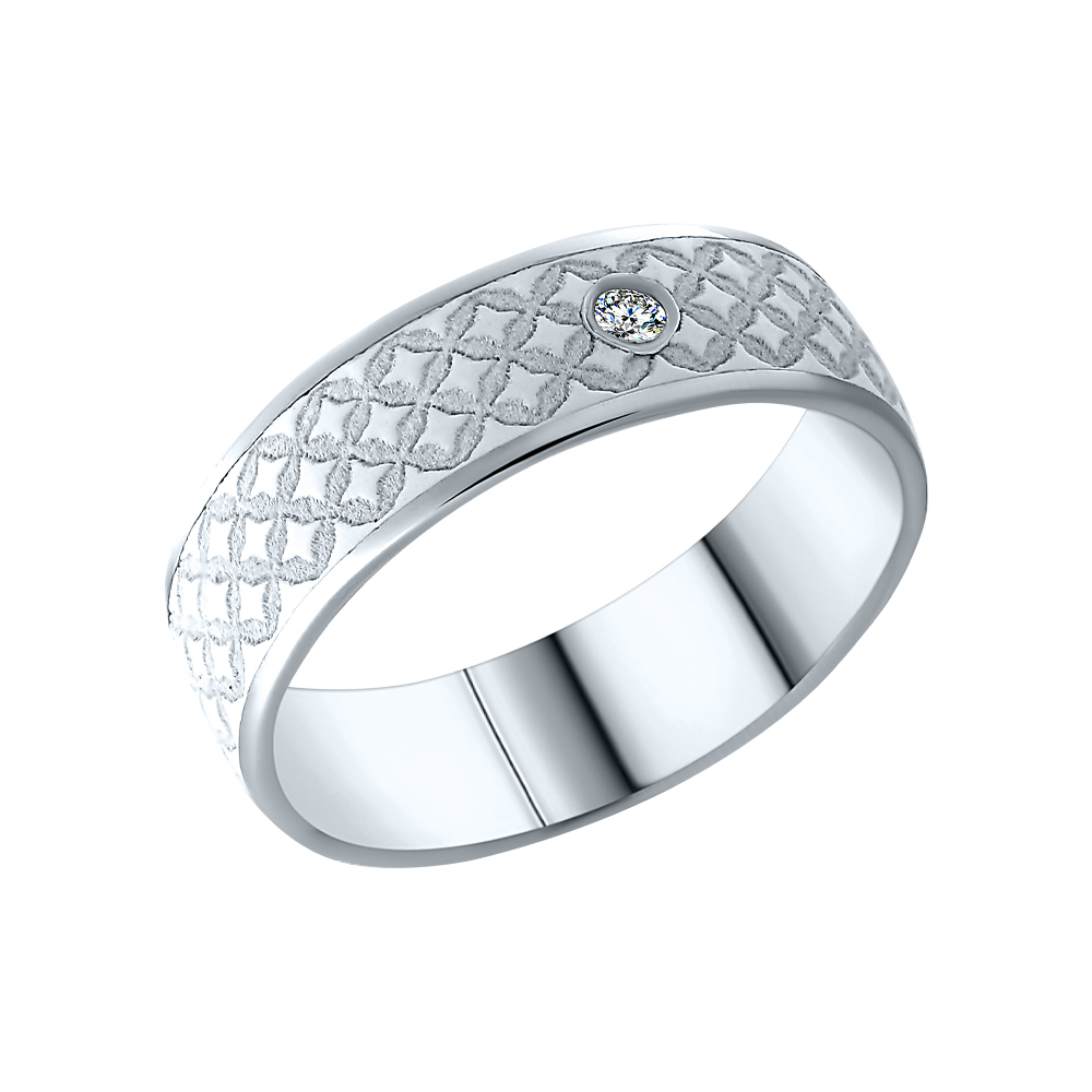 Кольцо обручальное из серебра GRAF КОЛЬЦОВ ГК-10ж-1ф/с