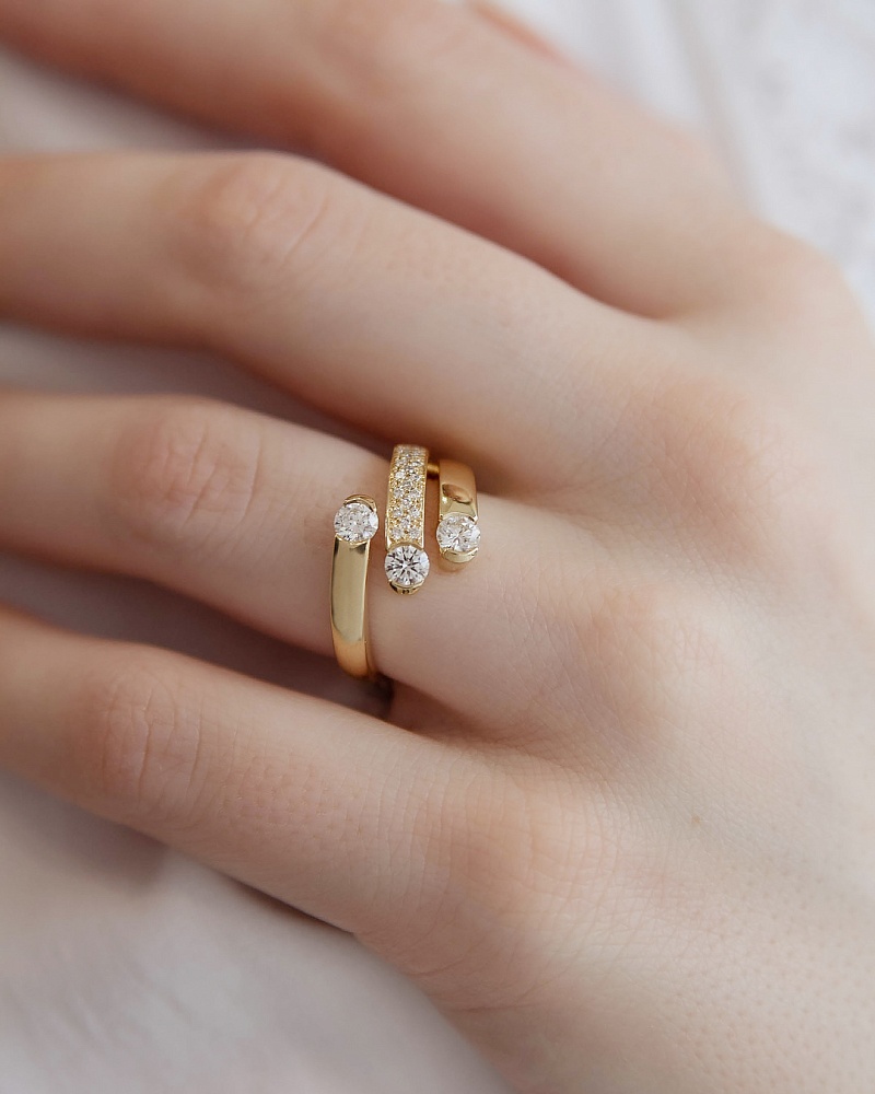 Кольцо с бриллиантом Арт-Модерн 010595-Ж