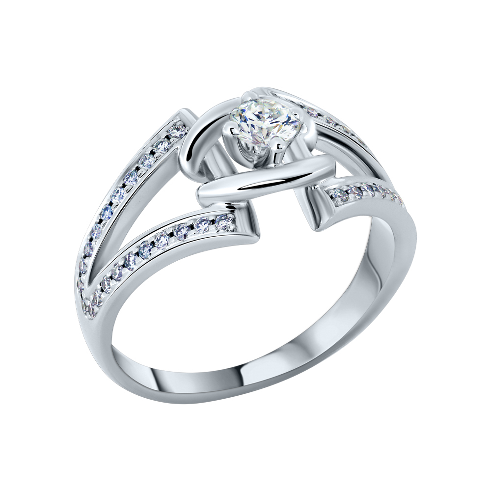 Кольцо с бриллиантом Арт-Модерн 010370