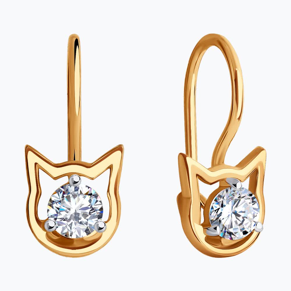 Серьги детские из золота SOKOLOV 0200011