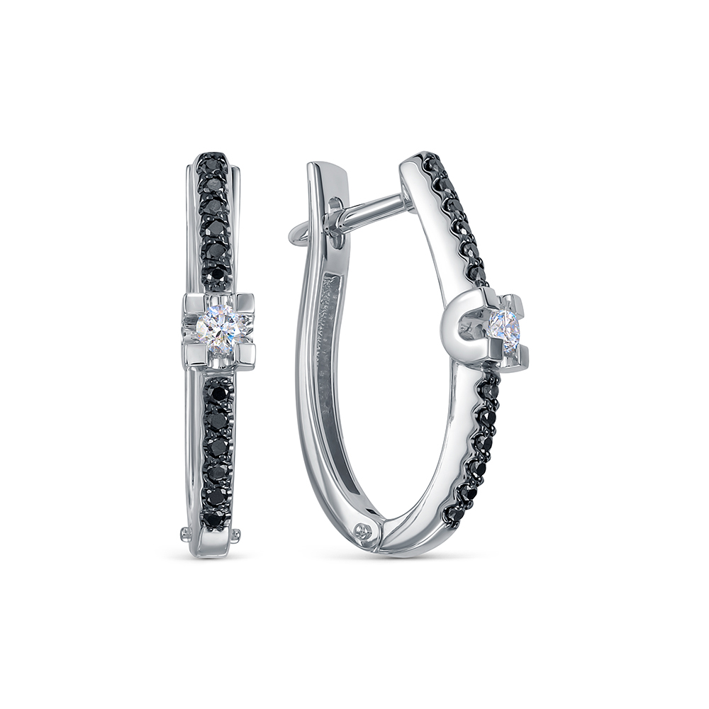 Серьги с бриллиантом ЛЕТО 590-2204