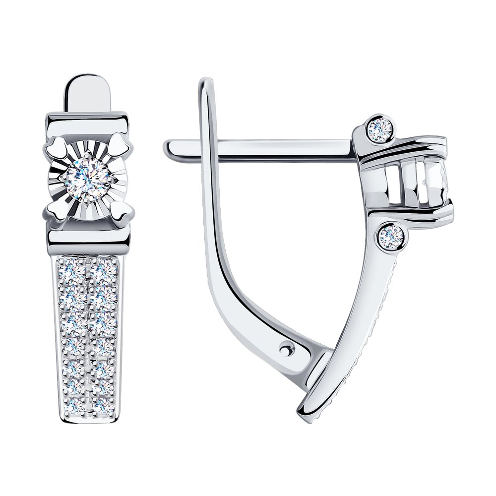 Серьги с бриллиантом SOKOLOV 1020743 №21 564