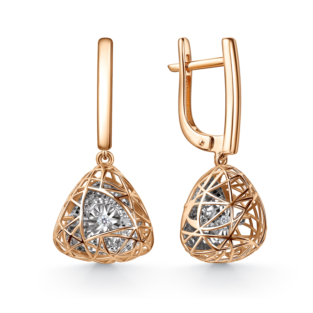 Серьги с бриллиантом grigoriev 02-11-51222-11-00-1