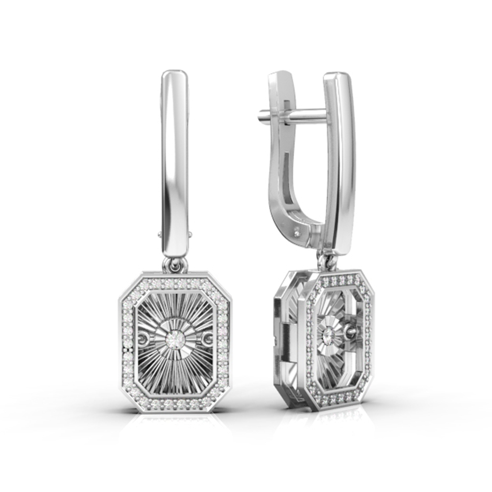 Серьги с бриллиантом grigoriev 02-12-5629-31-00-1