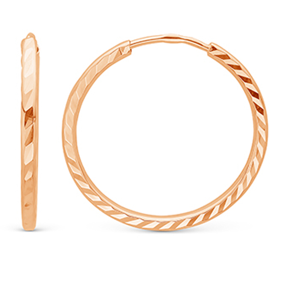 Серьги кольца из серебра Сильвер Лайн с722ап