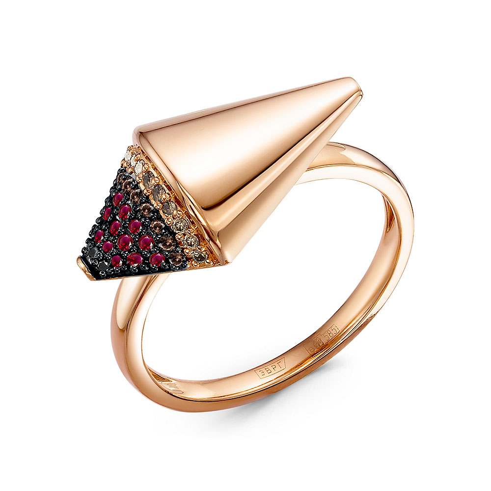 Кольцо с бриллиантом 5-7009-103-1К-ШмпКбрРубЧб