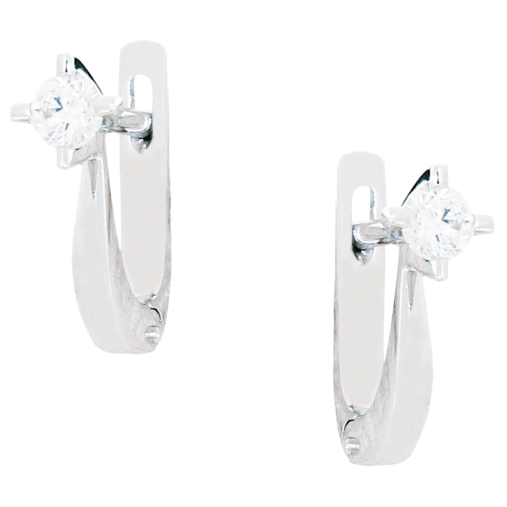 Серьги с бриллиантом Арт-Модерн 020111