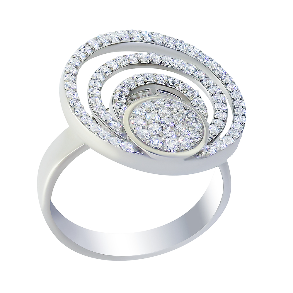 Кольцо из серебра Нефрит К926В-9101