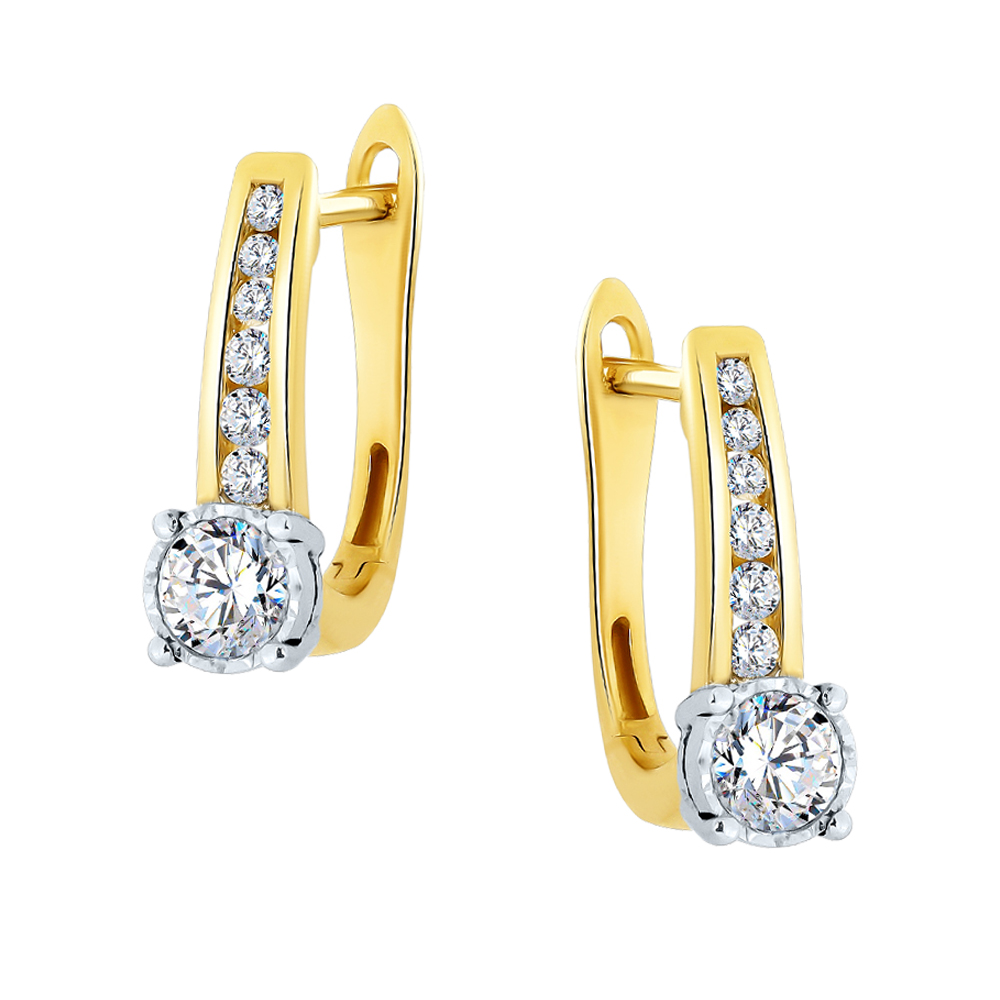 Серьги с бриллиантом Бриант EY53630EATMD