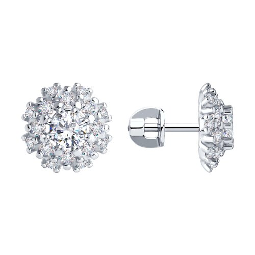 Серьги пуссеты из серебра SOKOLOV 94025268