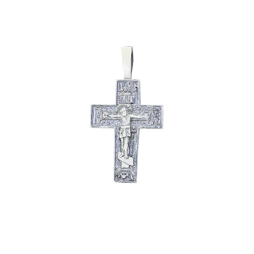 Подвеска крест из серебра Хризос T8100672