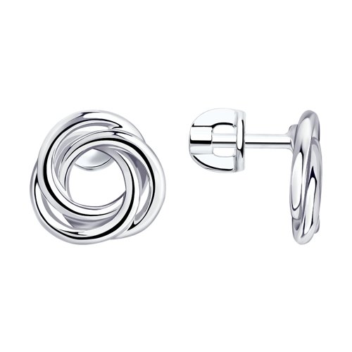 Серьги пуссеты из серебра SOKOLOV 94023800