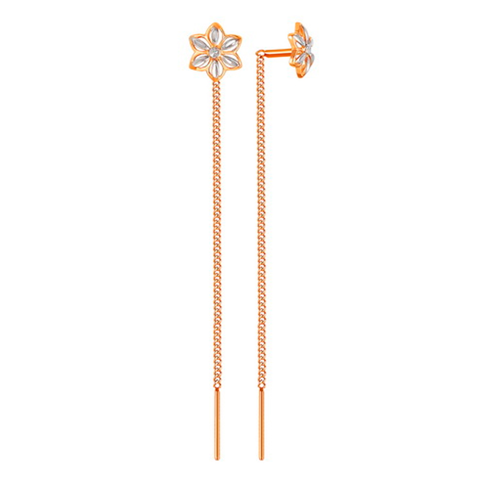 Серьги продежки из золота RUSGOLDART 2115810 1 1