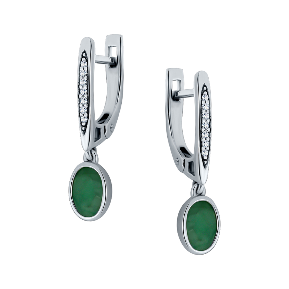 Серьги из серебра Русский СтилЬ 42-3838-2-60-2