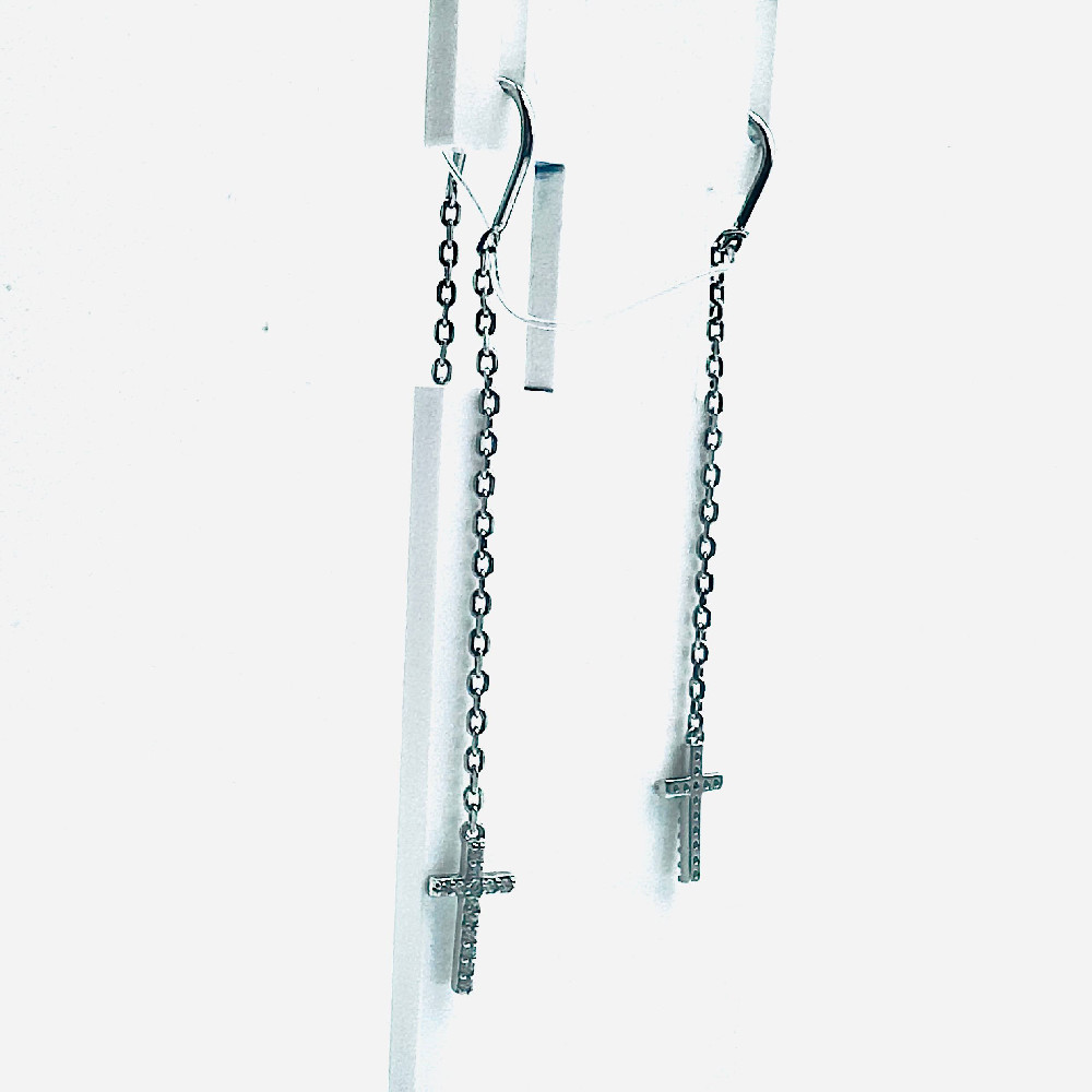 Серьги продежки из серебра СЦП1128В