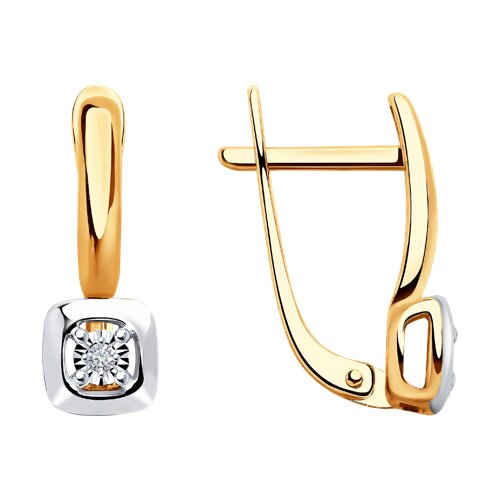 Серьги с бриллиантом SOKOLOV 1021319