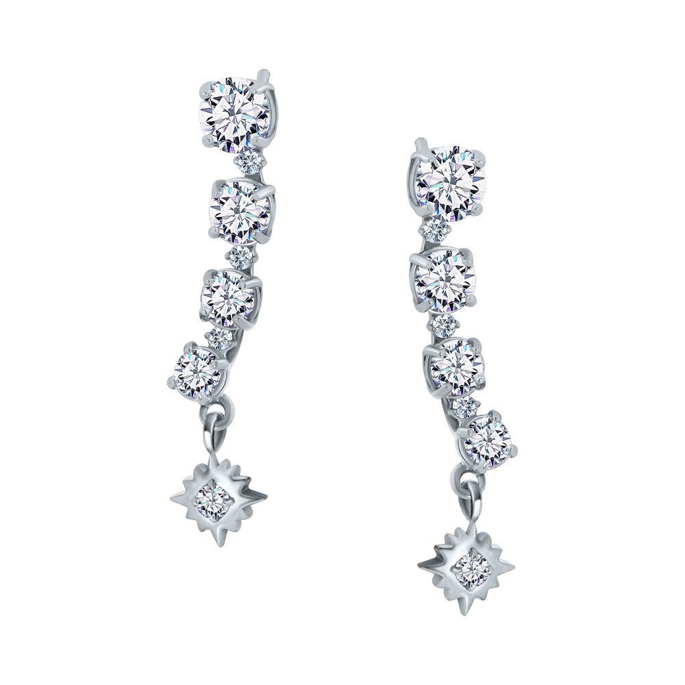 Серьги из серебра Аврора 83232
