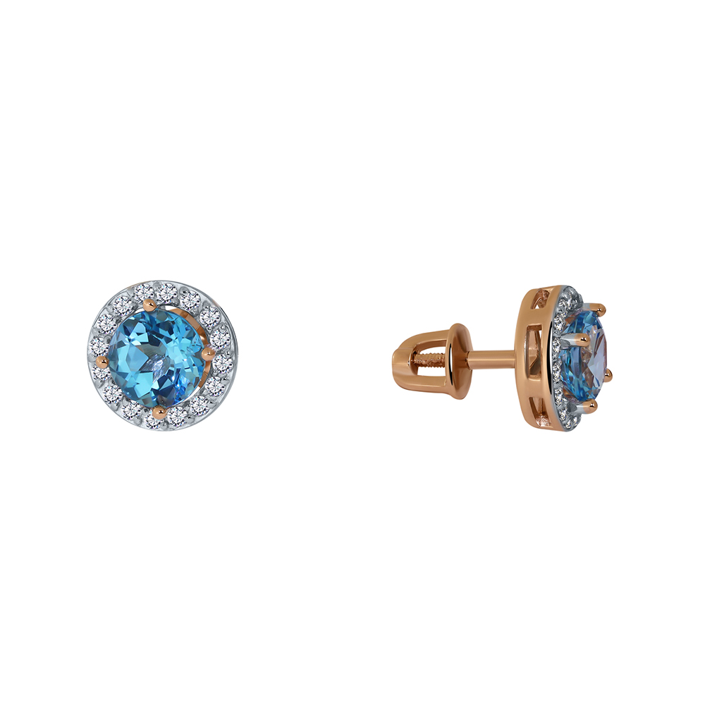 Серьги пуссеты из золота Maskom 200-493_tps-228