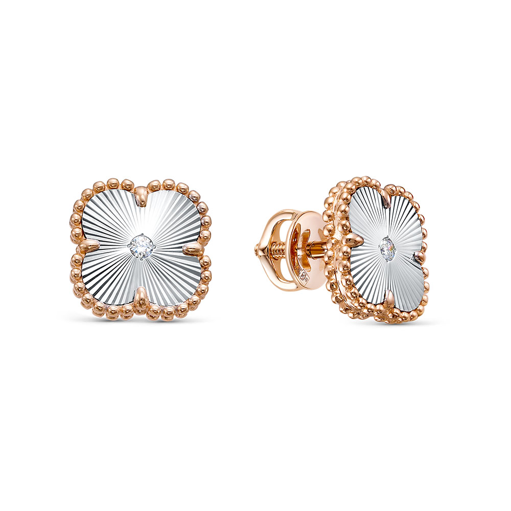 Серьги пуссеты с бриллиантом 5-7316-103И1-2К