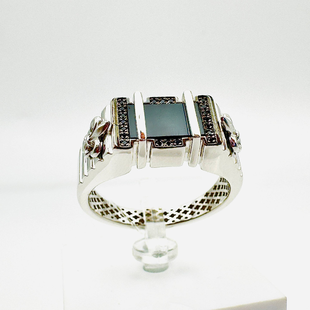 Кольцо мужское из серебра BERGER с040040 ч