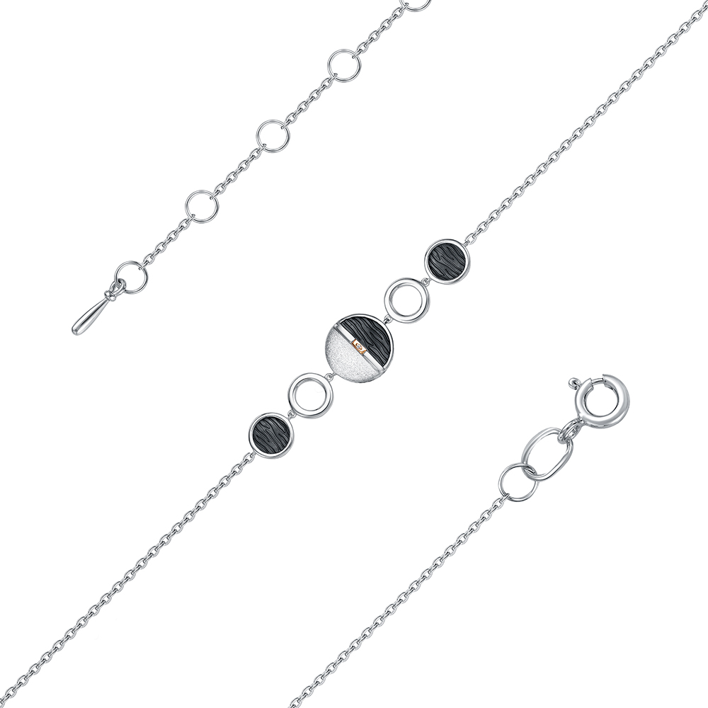 Браслет из серебра АЛЬКОР 05-2647/000Б-17