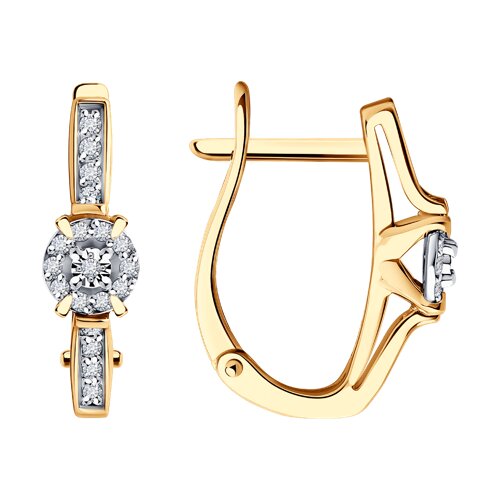 Серьги с бриллиантом SOKOLOV 51-220-01923-1