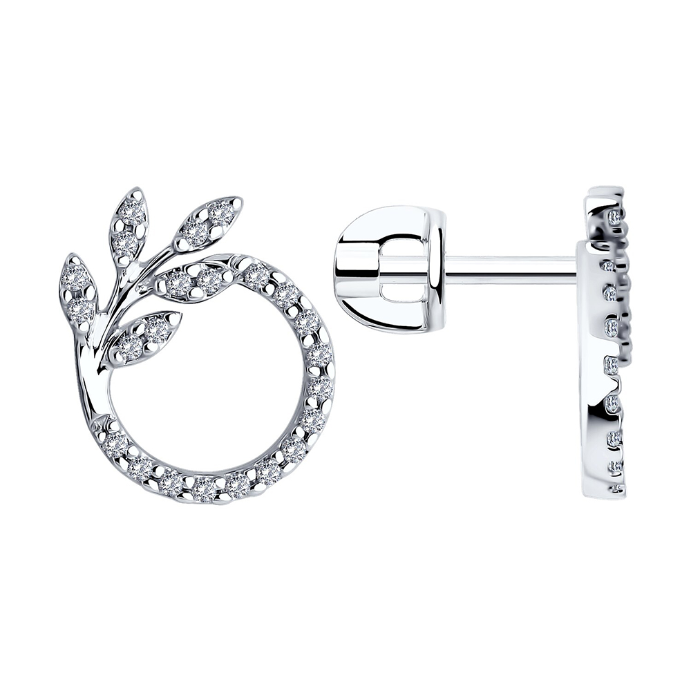 Серьги пуссеты из серебра SOKOLOV 94026690