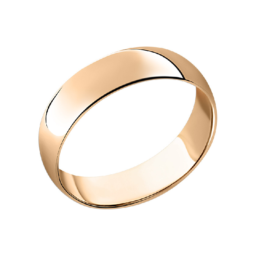Кольцо обручальное из красного золота 110029