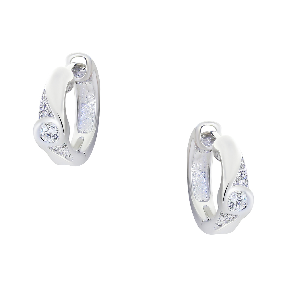 Серьги с бриллиантом ГАЛЕРЕЯ ЭКСКЛЮЗИВА 4570273