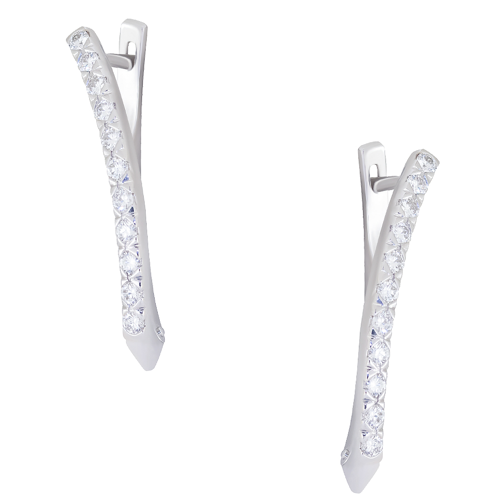 Серьги с бриллиантом МЭЮЗ 08367