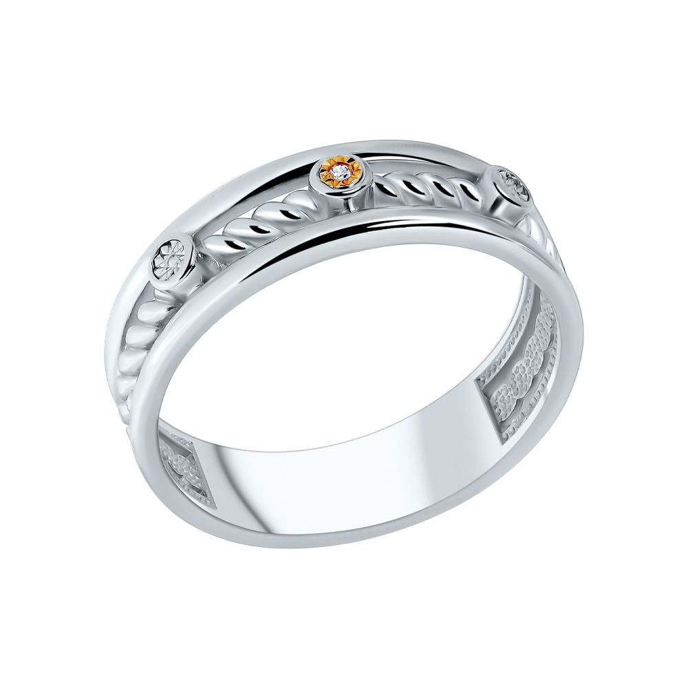 Кольцо из серебра АЛЬКОР 01-3953/000Б-00