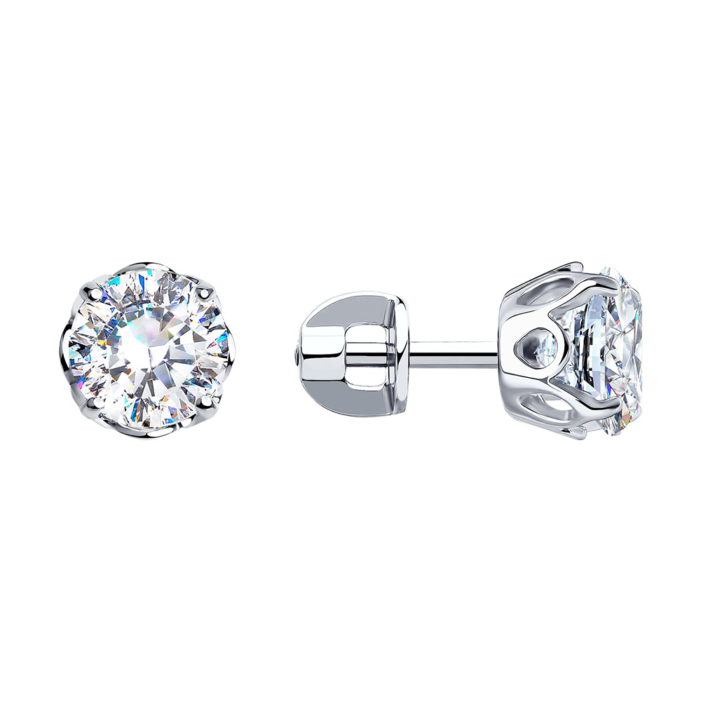 Серьги пуссеты из серебра SOKOLOV 94025228