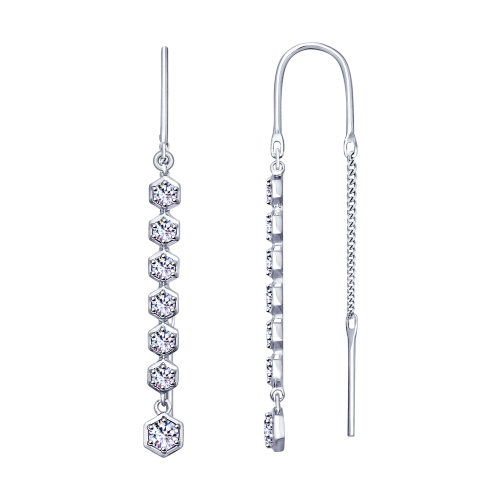 Серьги продежки из серебра SOKOLOV 94022886
