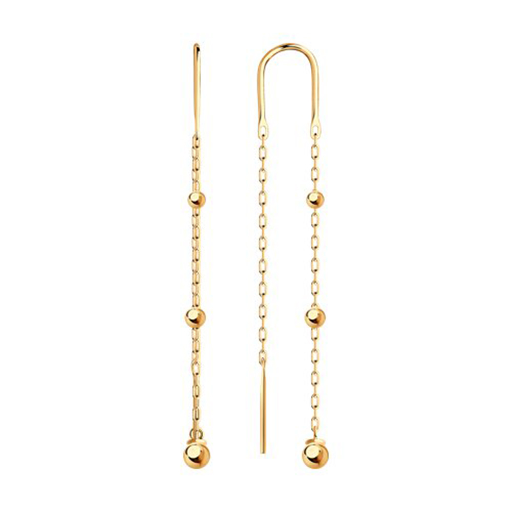 Серьги продежки из золота SOKOLOV 51-123-01629-1