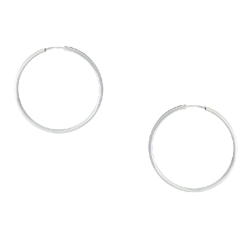 Серьги кольца из серебра Золотник 21-005-родий