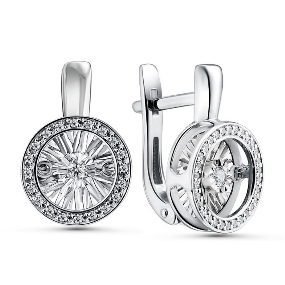 Серьги с бриллиантом grigoriev 02-12-5478-31-00-1