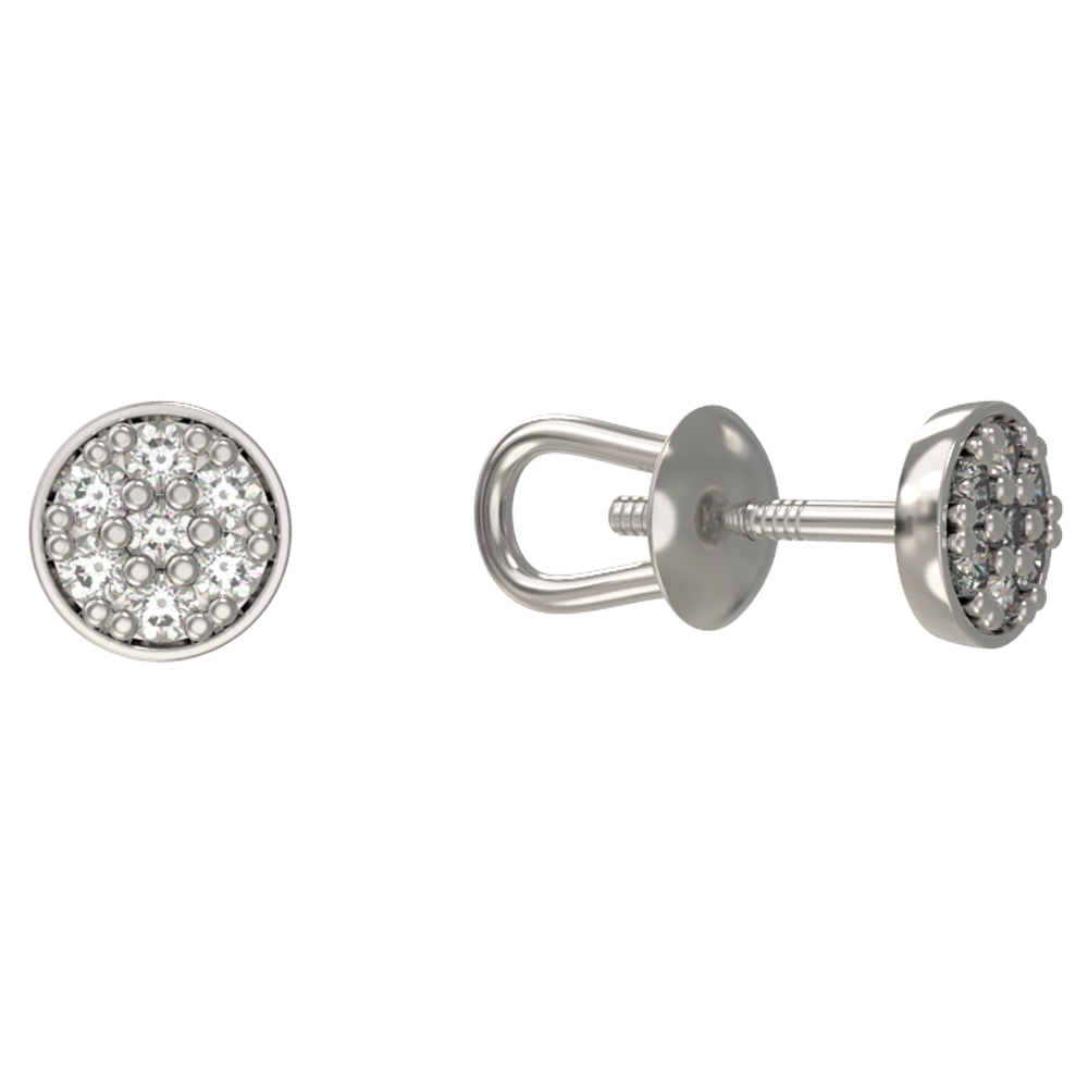 Серьги пуссеты из серебра АРИНА 1034652-01110
