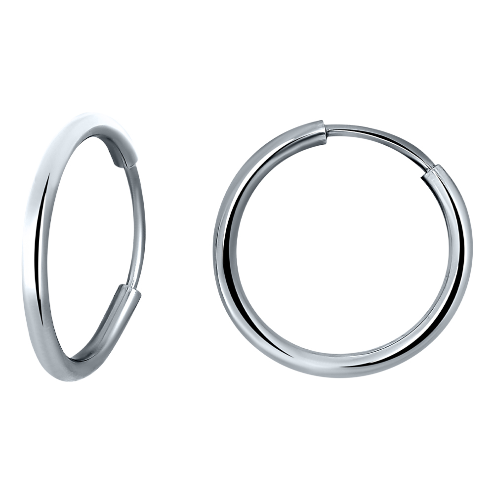 Серьги кольца из серебра Золотник 21-001