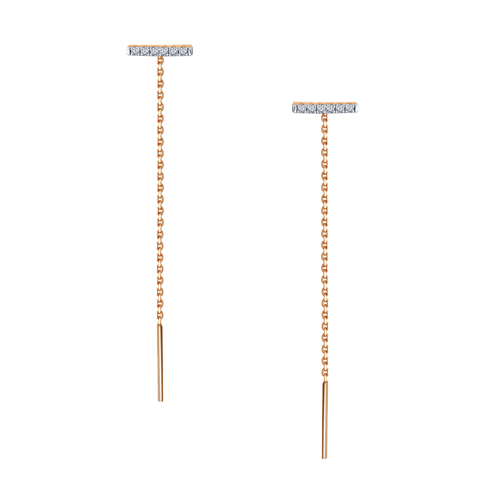 Серьги продежки из золота 01-217089